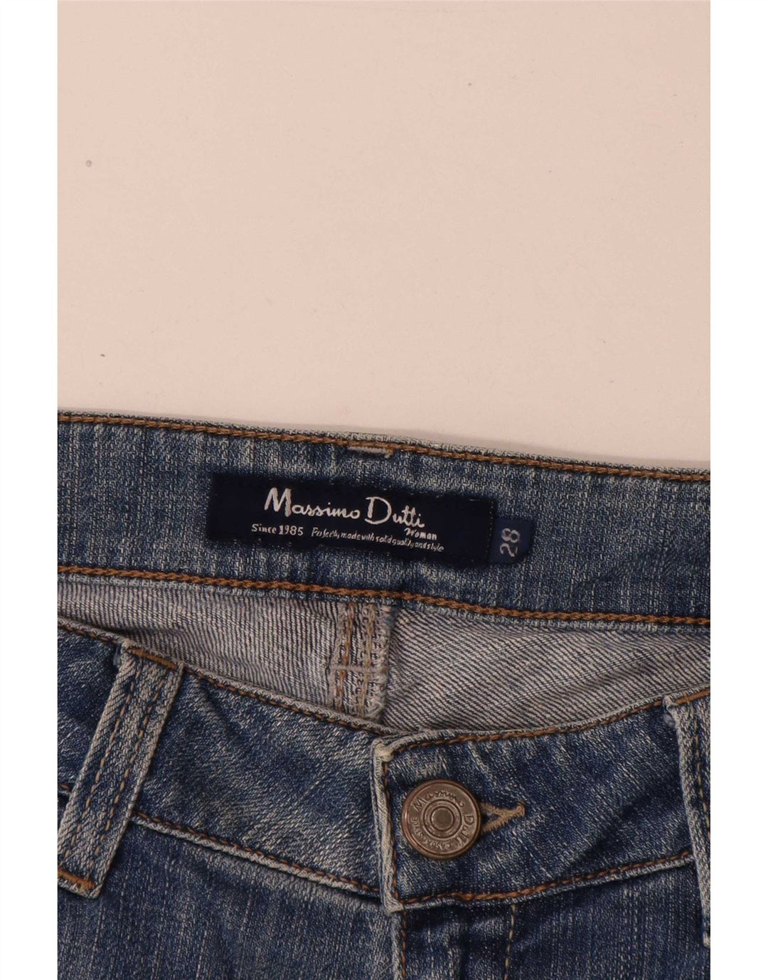 Massimo Dutti Damen Slim Jeans W28 L30 Blau
