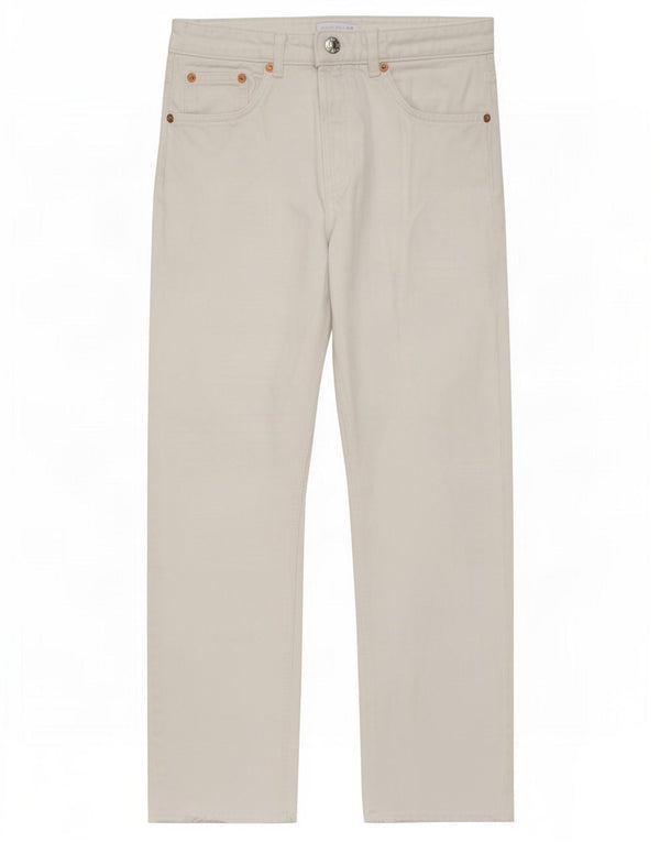Zara Damen High Rise Straight Jeans EU 36 XS W26 L26 Weiße Baumwolle
