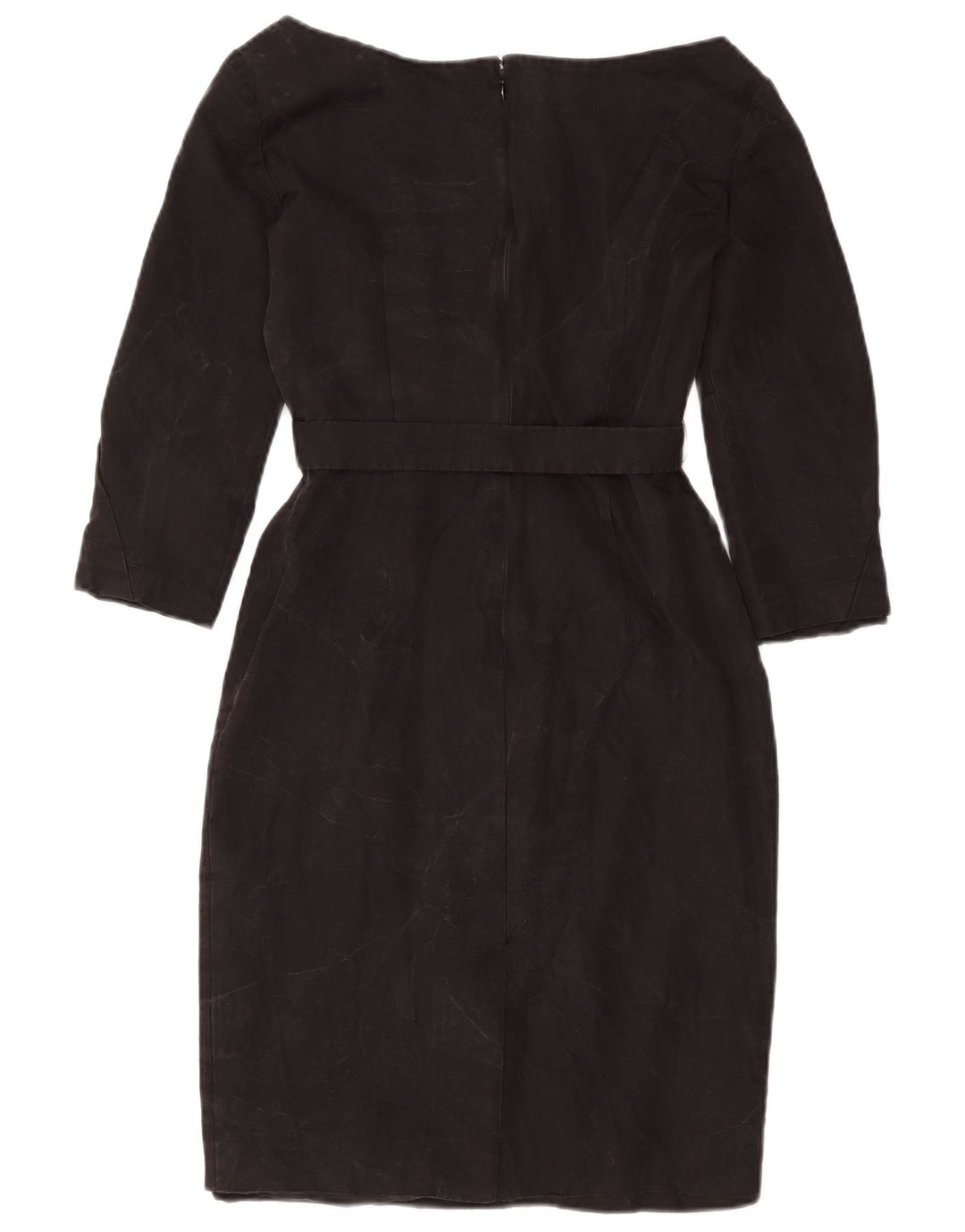Prada Damen 3/4-Ärmel-Etuikleid IT 40 Small Black Cupro