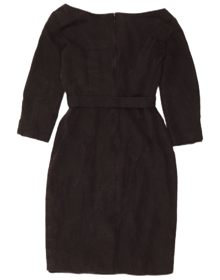 Prada Damen 3/4-Ärmel-Etuikleid IT 40 Small Black Cupro