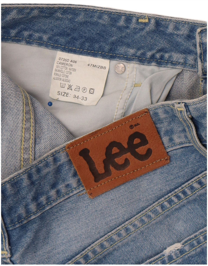 Lee Damen Cameron Bootcut Jeans W34 L27 Blaue Baumwolle
