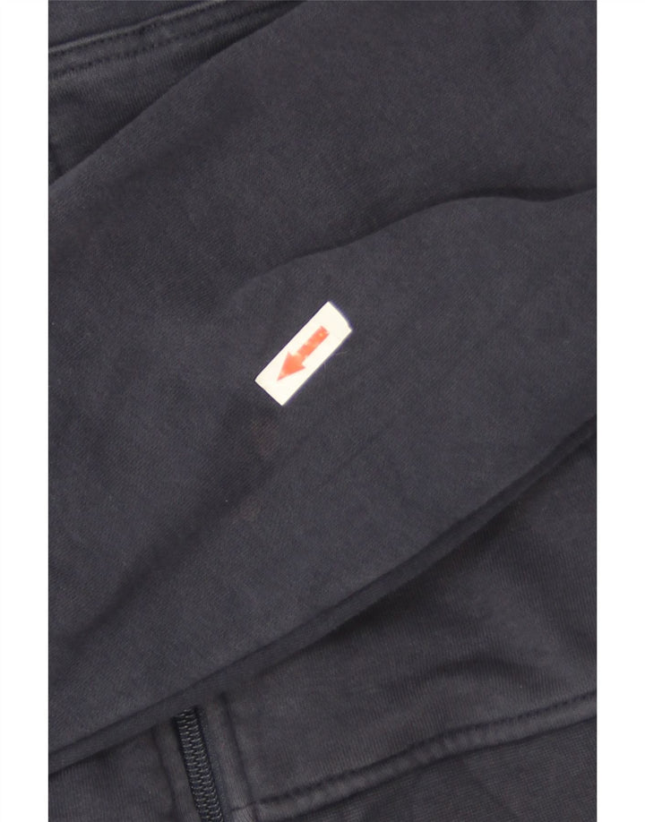 Ellesse Herren-Kapuzenpullover mit Reißverschluss, mittlere marineblaue gestreifte Baumwolle