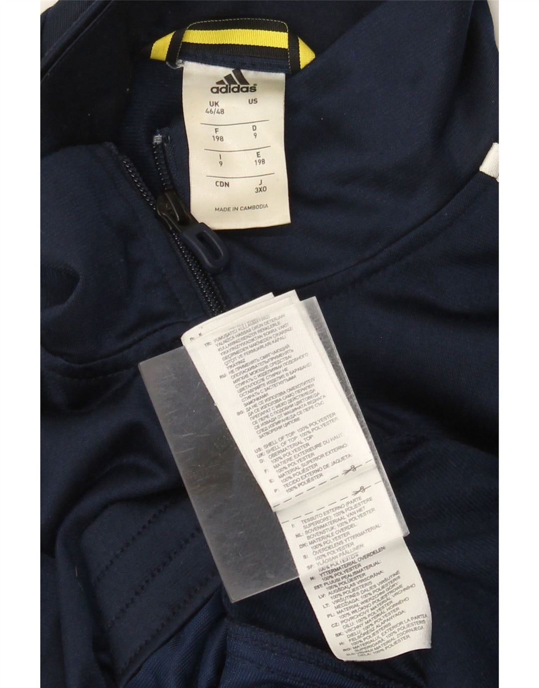 Adidas Herren Trainingsanzug Top Jacke UK 46/48 XL Marineblau Farbblock