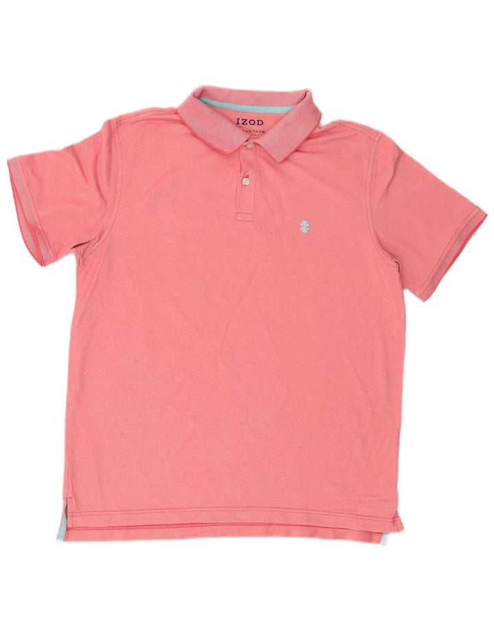 IZOD Herren-Poloshirt aus mittelrosa Baumwolle