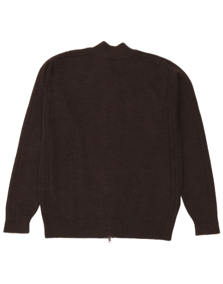 Lacoste Herren Strickjacke Pullover Größe 6 XL Braune Wolle