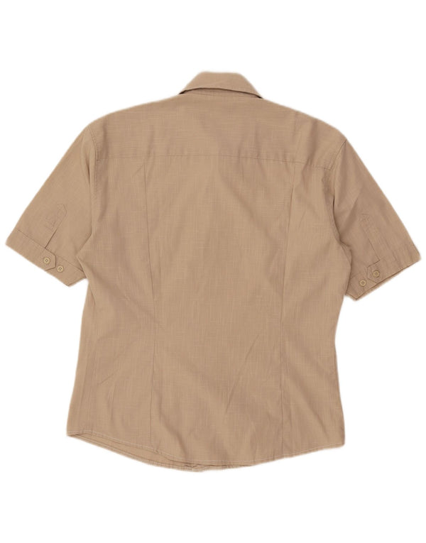 Levi's Damen Sta-Prest Kurzarmhemd UK 18 XL Beige kariert