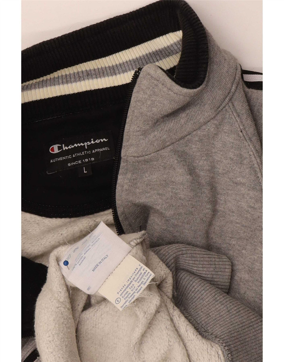 Champion Herren-Trainingsanzug-Oberteil, große, grau gesprenkelte Baumwolle