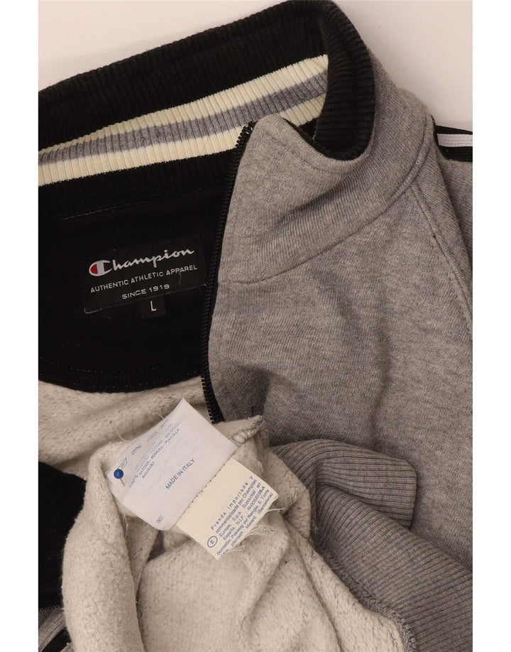 Champion Herren-Trainingsanzug-Oberteil, große, grau gesprenkelte Baumwolle