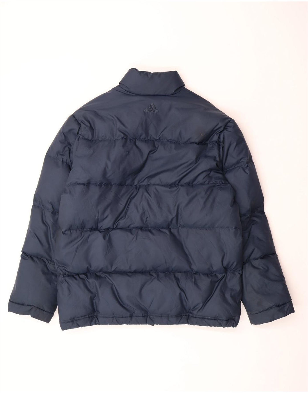 ADIDAS Mens Padded Jacket UK 38 Medium Navy Blue Polyamide