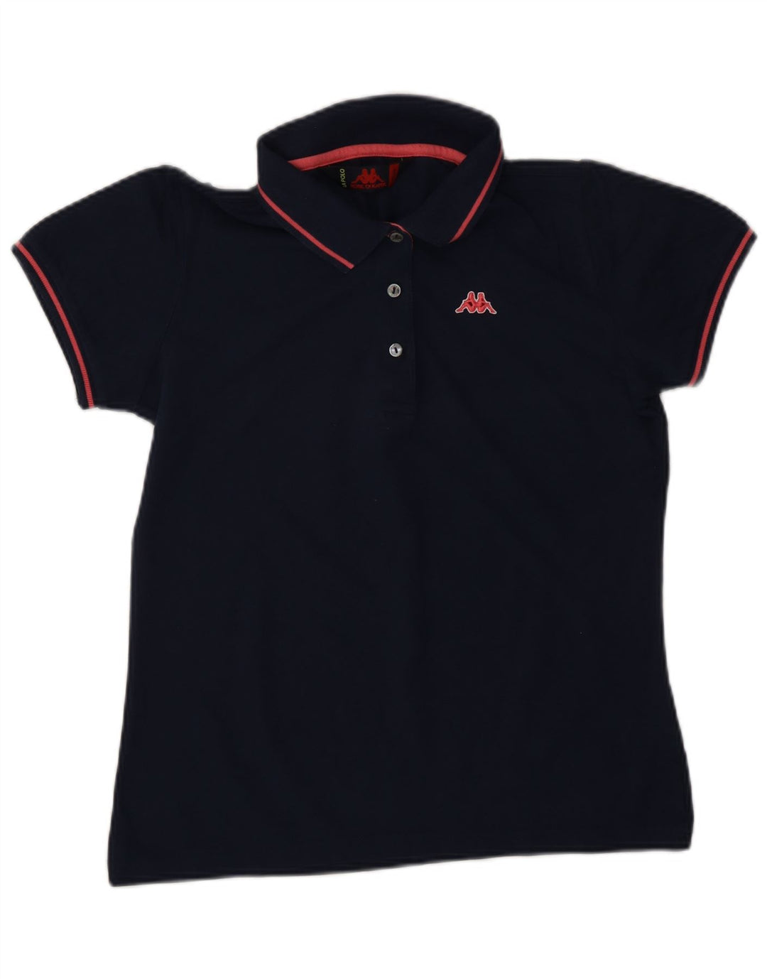KAPPA Damen Poloshirt UK 12 Medium Marineblau Baumwolle