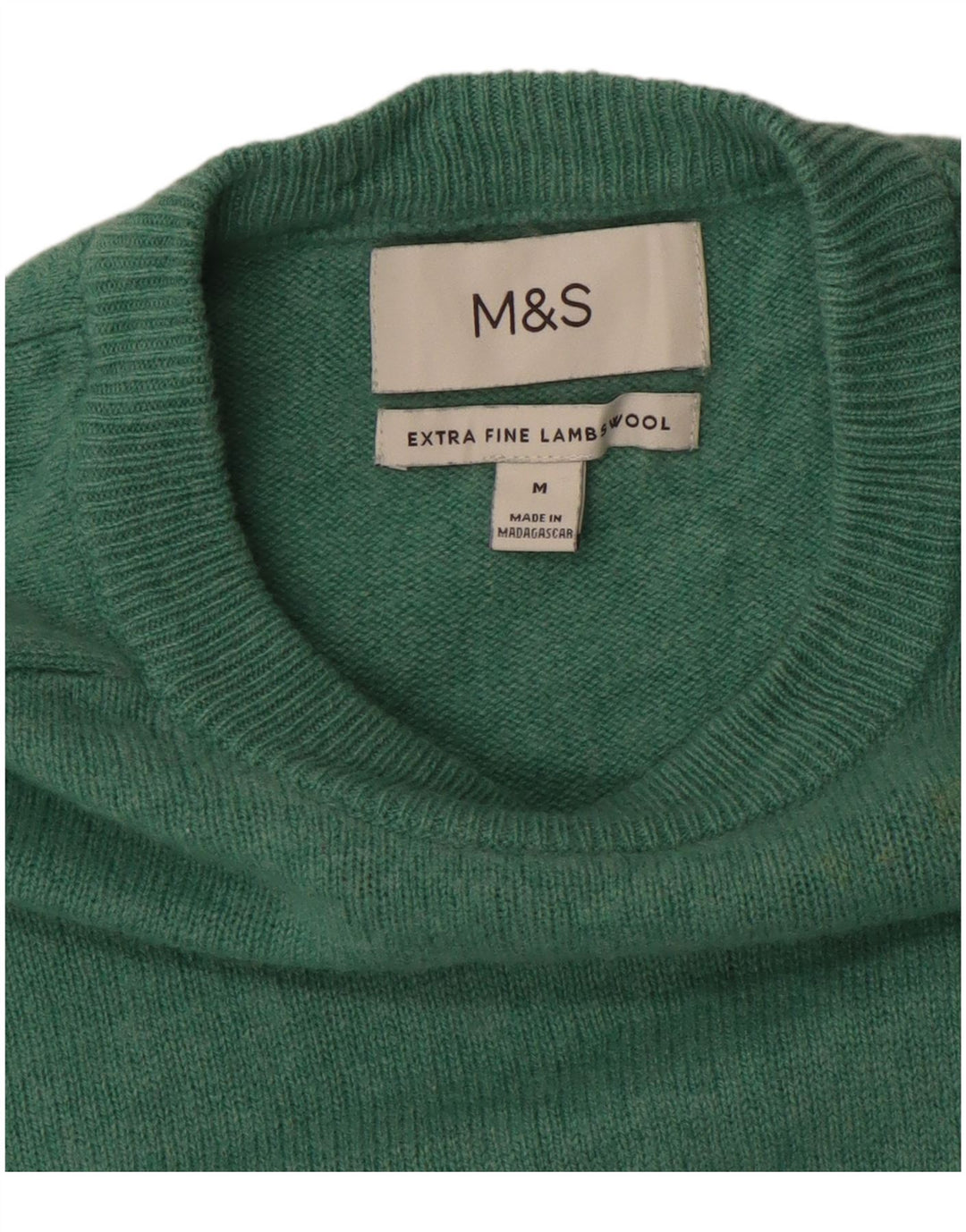 MARKS & SPENCER Damen Pullover mit Rundhalsausschnitt, UK 14, Mittelgrün