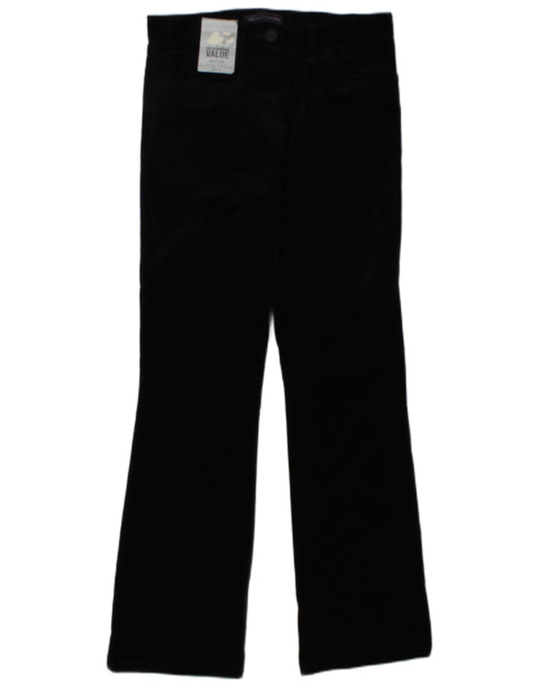 Marks & Spencer Damen Bootcut-Cordhose UK 8 Small W27 L31 Schwarz