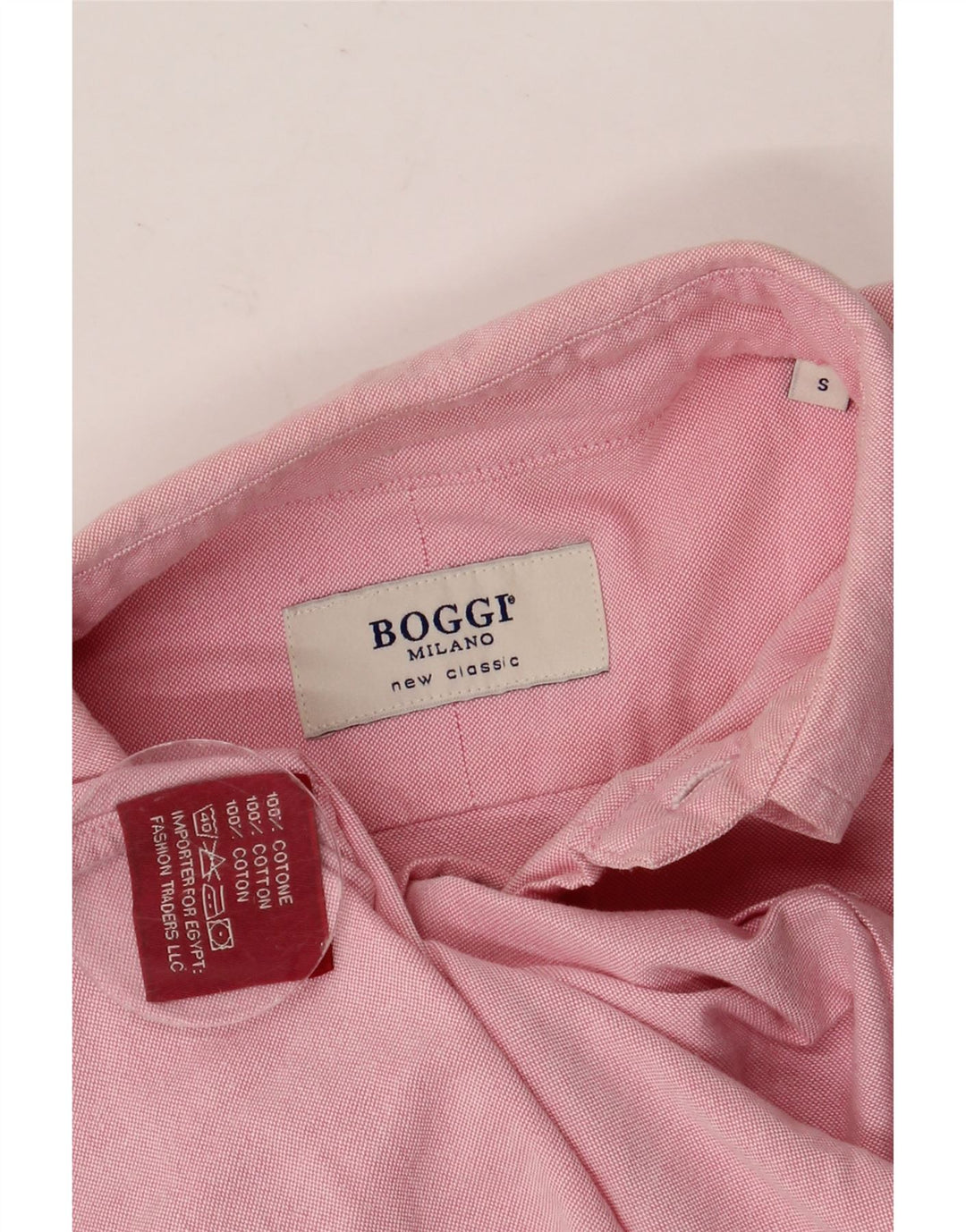 BOGGI Herren-Milano-Hemd, klein, rosa, Baumwolle