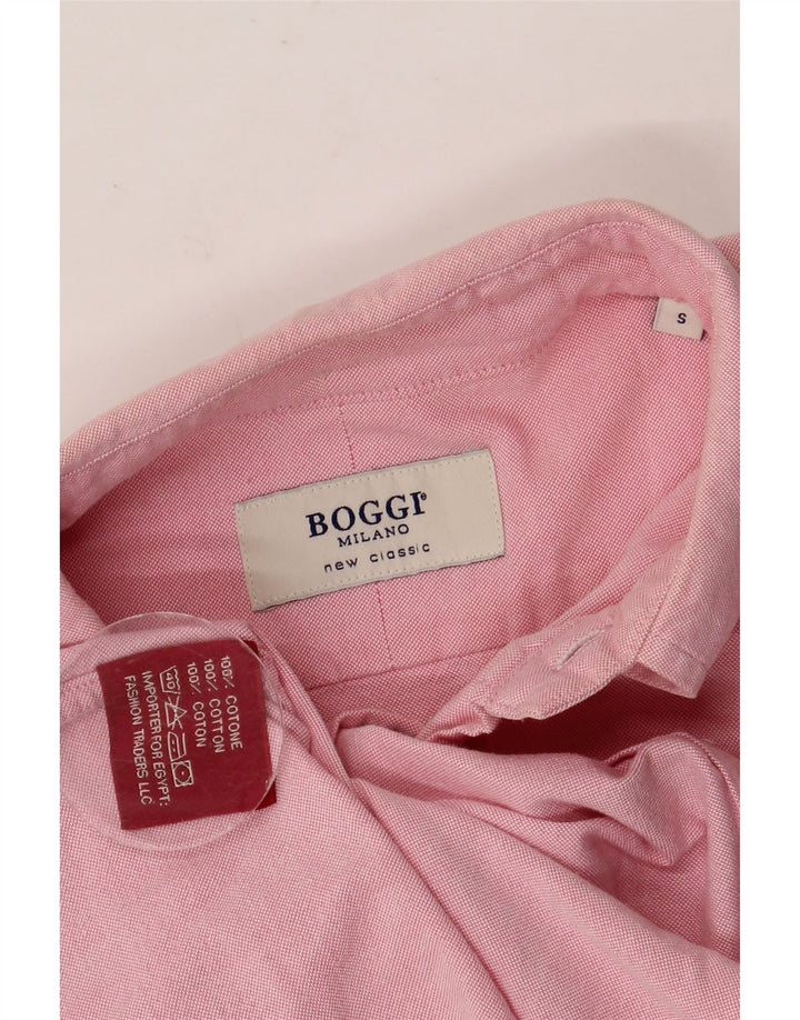 BOGGI Herren-Milano-Hemd, klein, rosa, Baumwolle