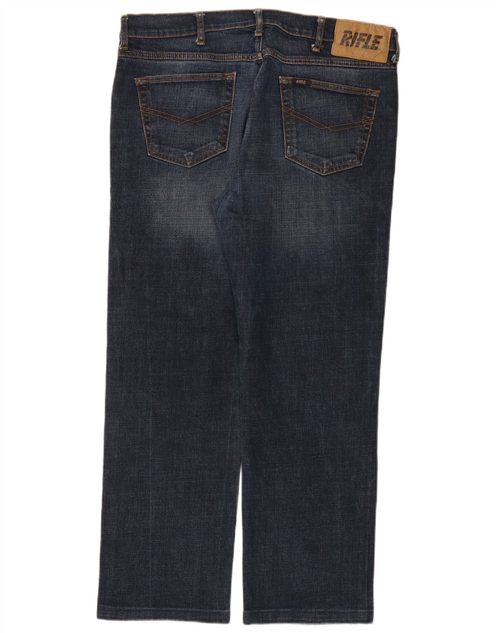Rifle Herren Straight Jeans W38 L29 Marineblaue Baumwolle