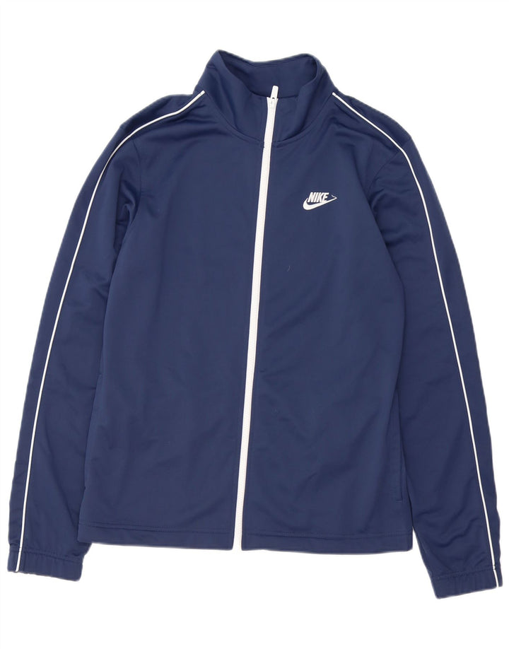 Nike Herren-Trainingsanzugoberteil, Jacke, Größe S, Marineblau, Polyester