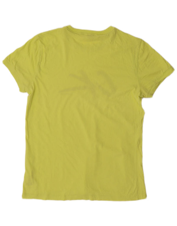 Calvin Klein Mens Graphic T-Shirt Top Large Green Cotton