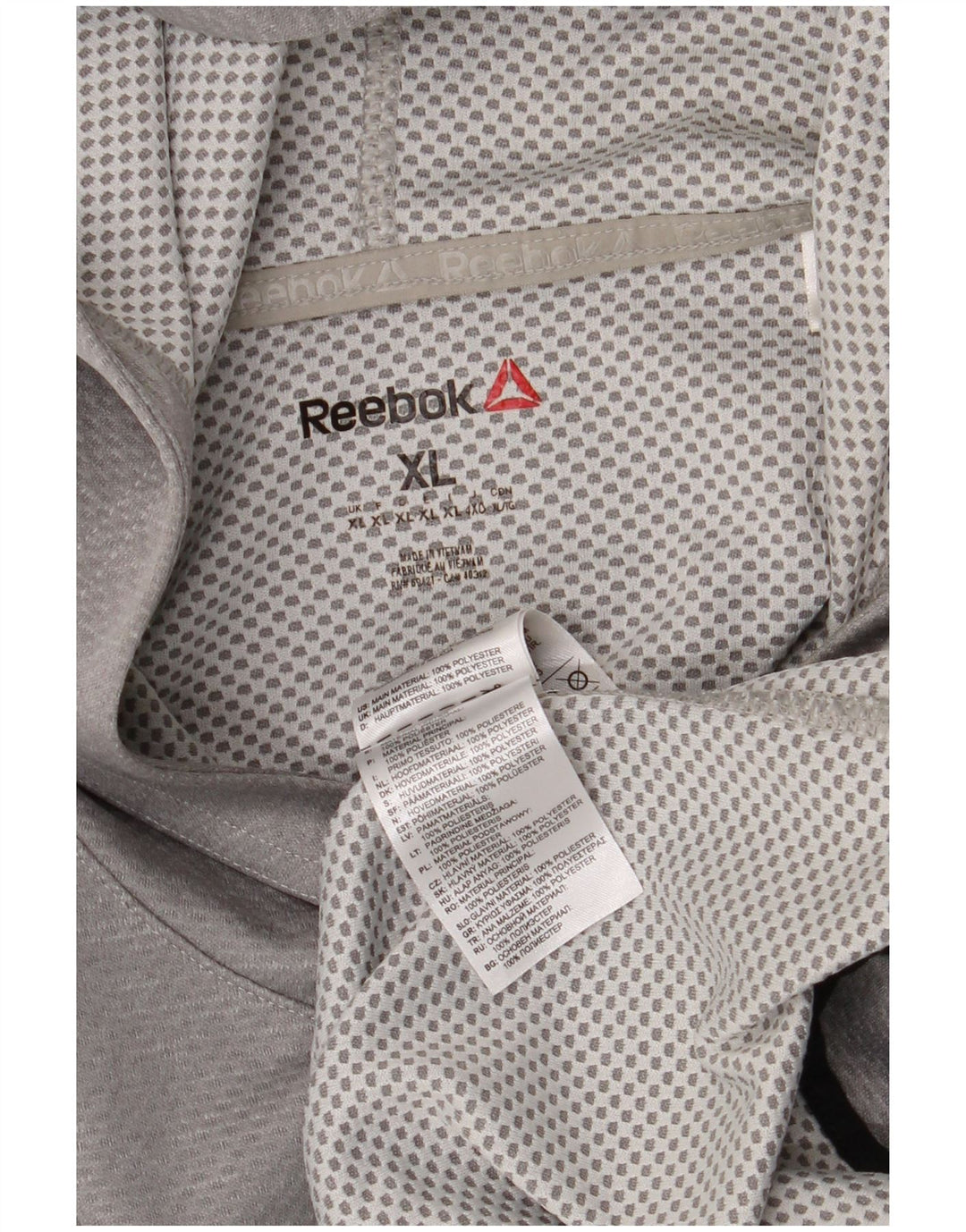 REEBOK Herren Graphic Hoodie Pullover XL Grau Polyester