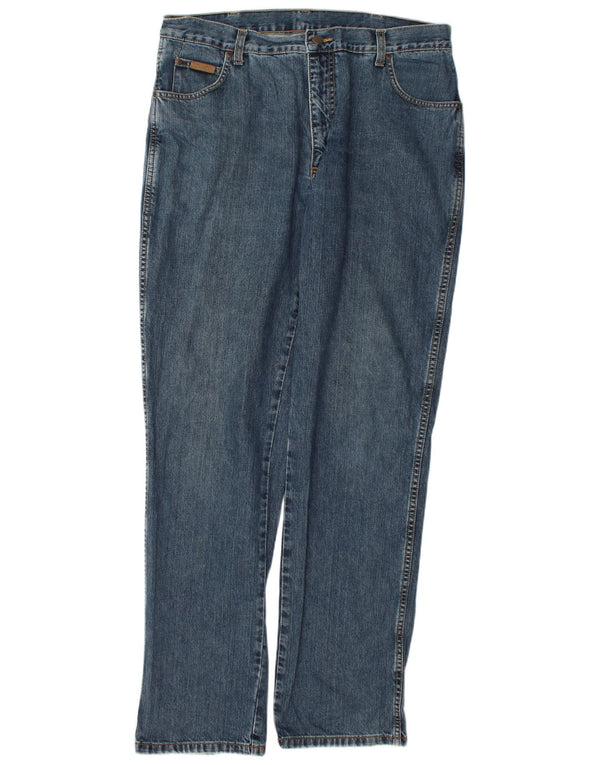 Wrangler Herren Texas Straight Jeans W38 L36 Blaue Baumwolle