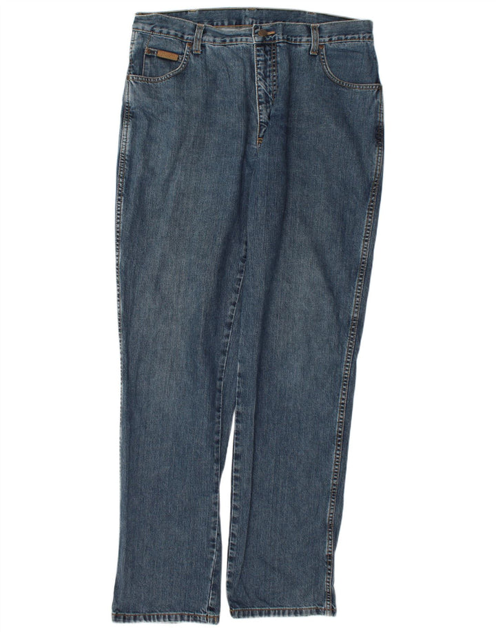 Wrangler Herren Texas Straight Jeans W38 L36 Blaue Baumwolle