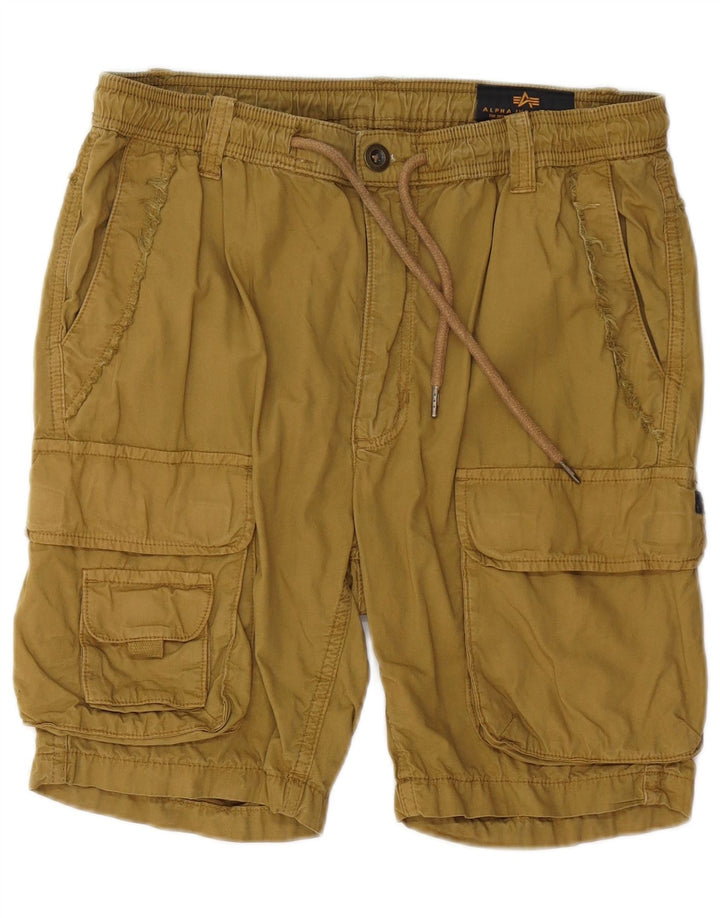 Alpha Industries Herren Cargoshorts W31 Medium Khaki Baumwolle