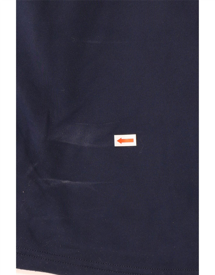 NIKE Herren-Sweatshirt mit Dri-Fit-Ausschnitt und Reißverschluss, mittlerer Marineblau-Farbblock