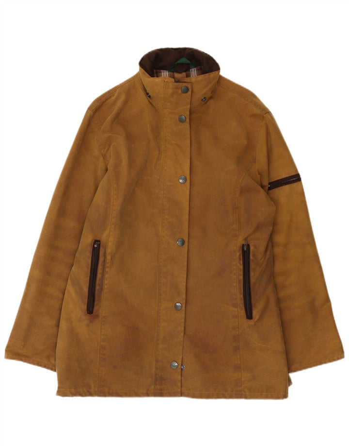 Hunter Damenjacke aus gewachster Baumwolle, UK 16, Größe L, Beige, Baumwolle