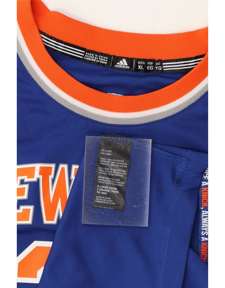 ADIDAS Herren New York Knicks Graphic Vest Top XL Blaues Polyester