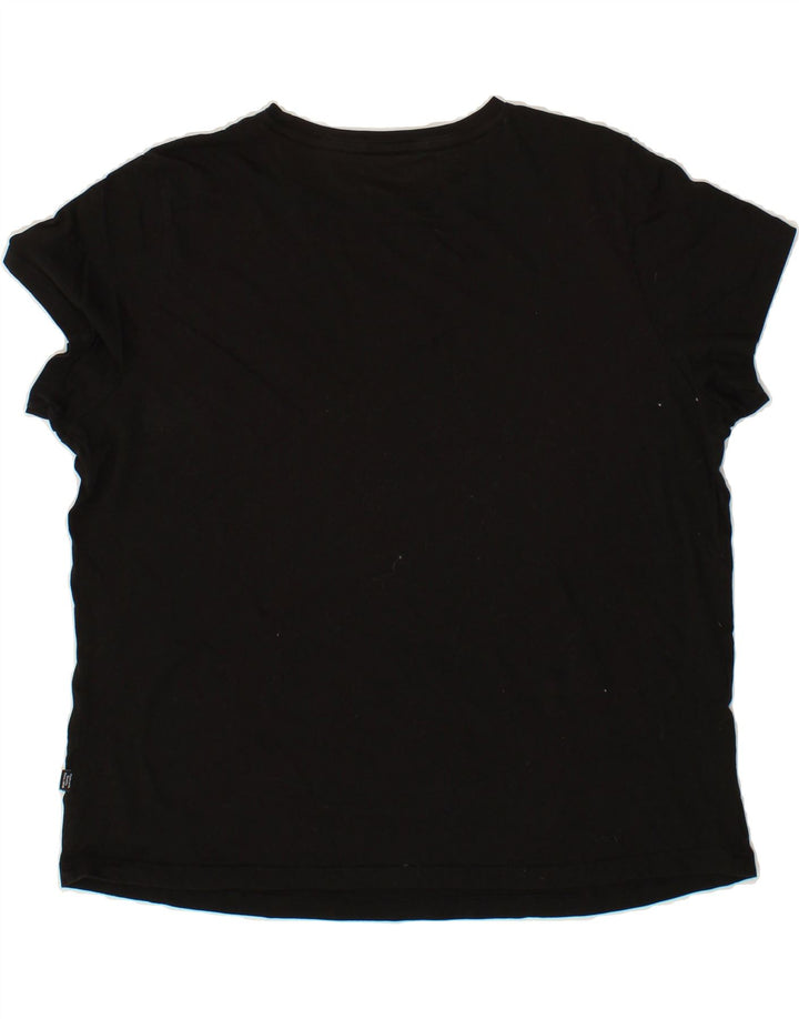 PUMA Womens T-Shirt Top UK 20 2XL Black Vintage Puma and Second-Hand Puma from Messina Hembry 