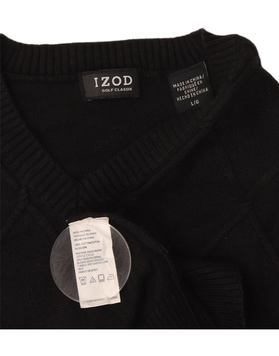 IZOD Herren-Tanktop, groß, Marineblau, Argyle-/Diamant-Baumwolle