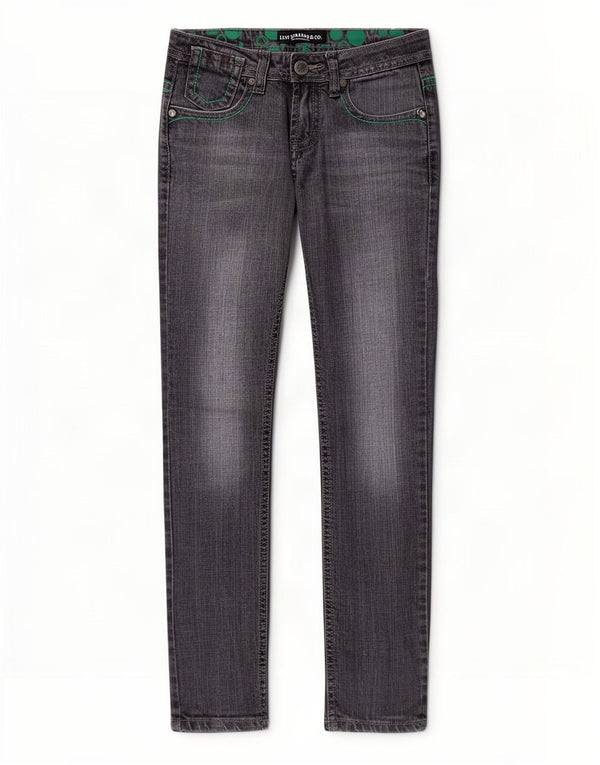 Levi's Damen Skinny Jeans W27 L30 Graue Baumwolle