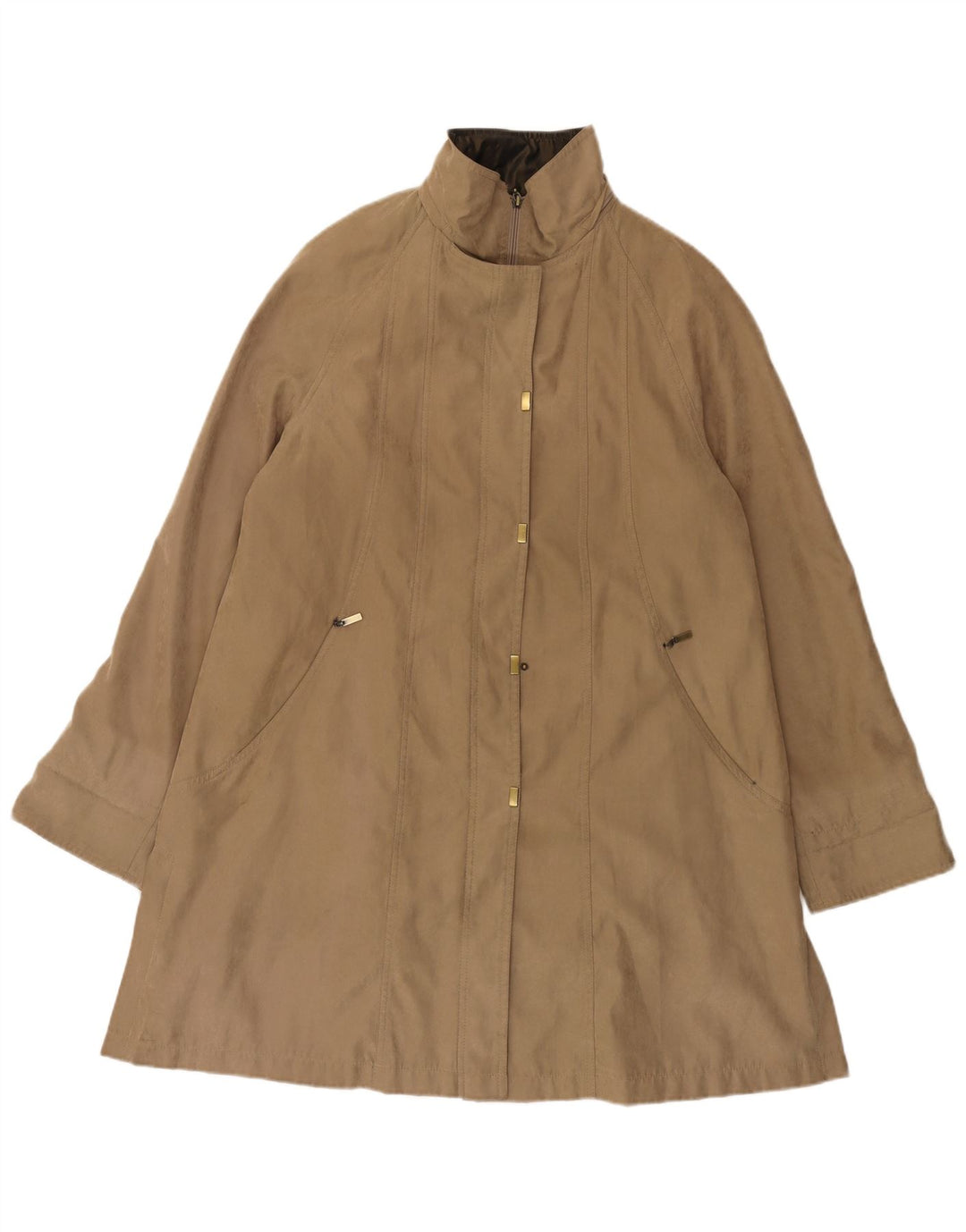 JACQUES VERT Damen Mantel UK 14 Medium Beige Polyester