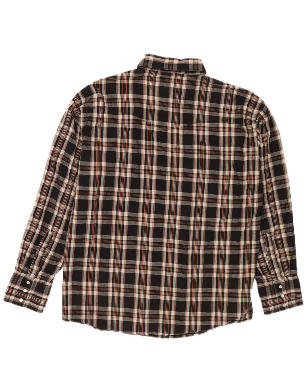 Wrangler Herren-Flanellhemd, groß, schwarz kariert