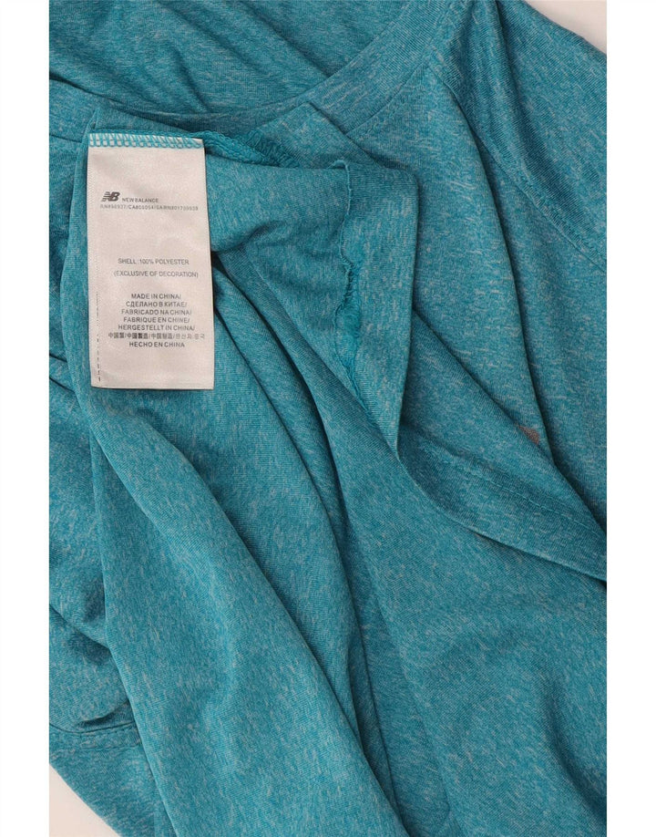 New Balance Herren T-Shirt Top Small Blau Polyester