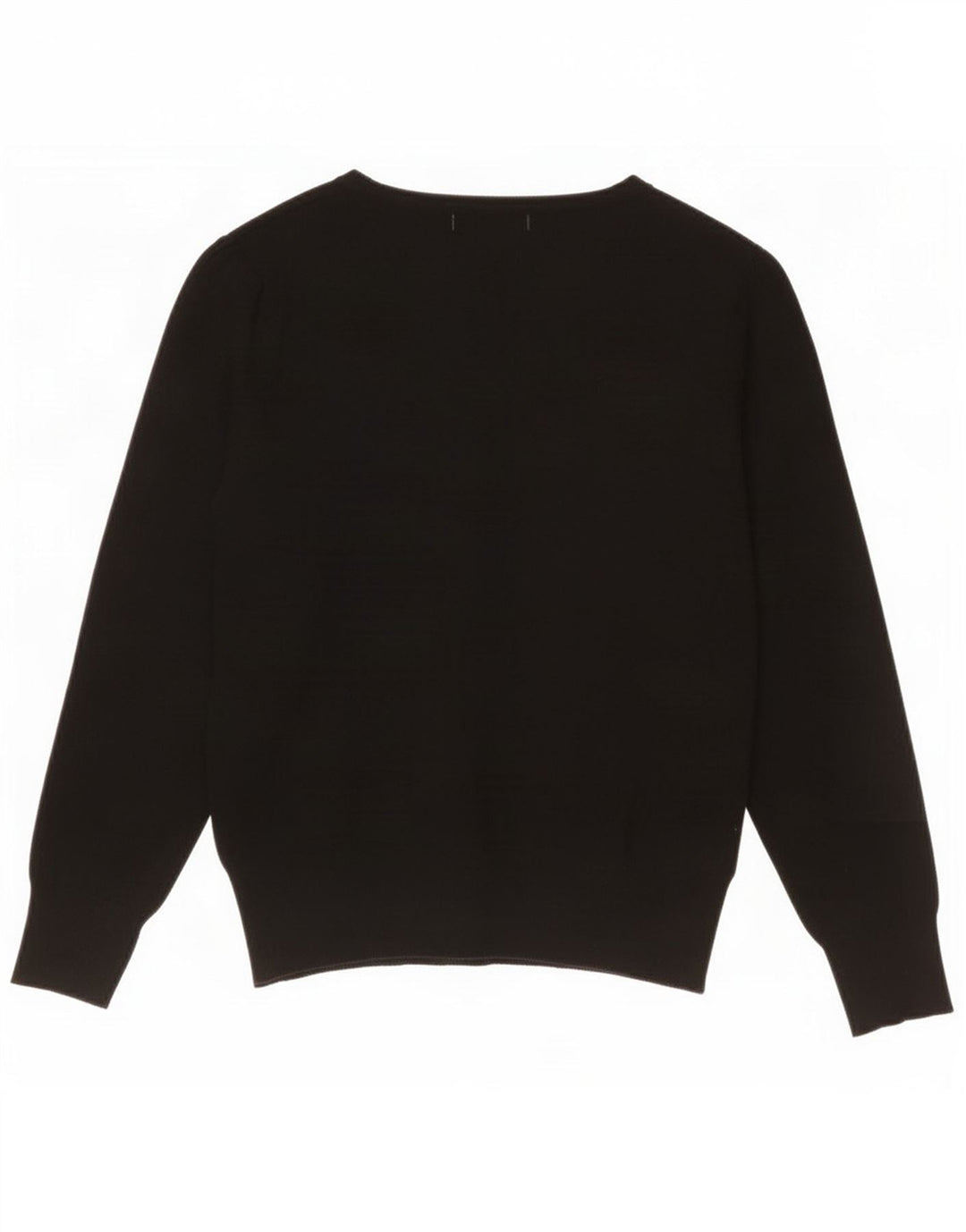 Marks & Spencer Damen Crop Cardigan Pullover UK 8 Small Schwarze Viskose