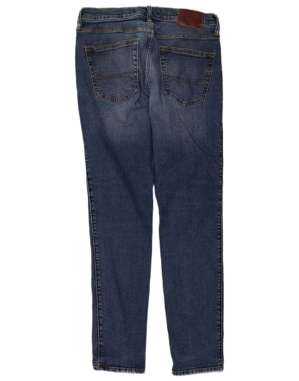 Hollister Herren Skinny Jeans W34 L32 Blaue Baumwolle