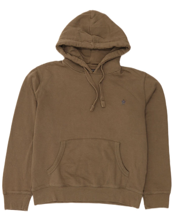 French Connection Herren-Kapuzenpullover aus mittlerer Khaki-Baumwolle