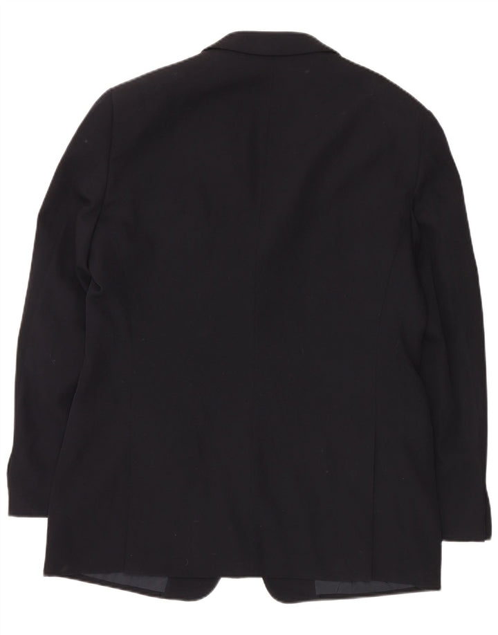 Armani Collezioni Herren 3-Knopf-Blazerjacke IT 52 XL Marineblaue Viskose