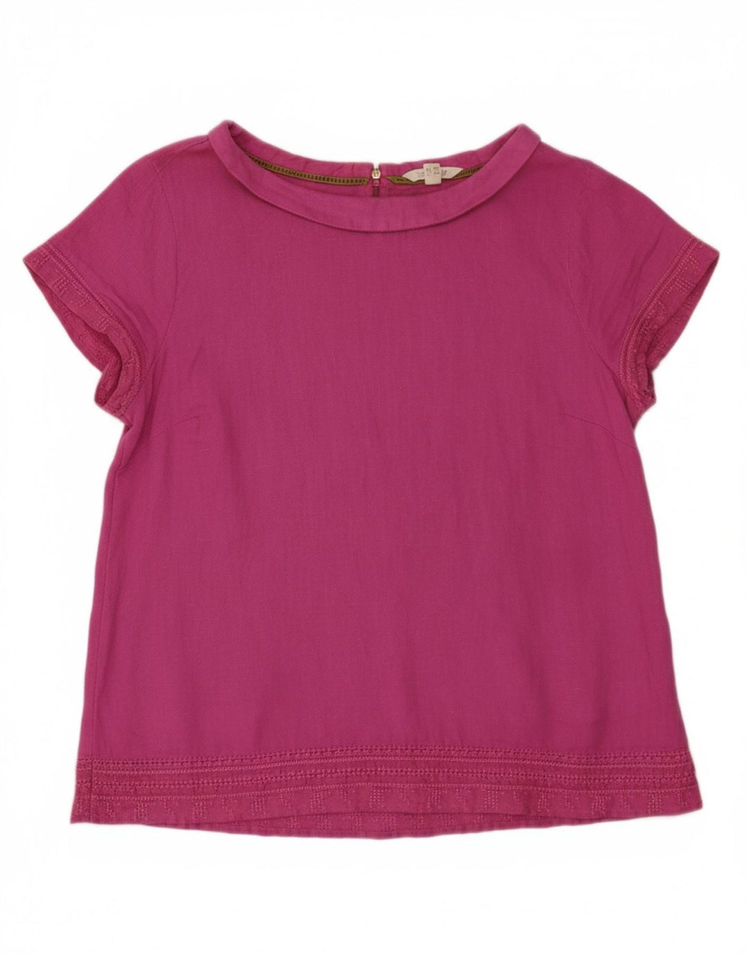 WHITE STUFF Womens Blouse Top UK 10 Small Pink Linen