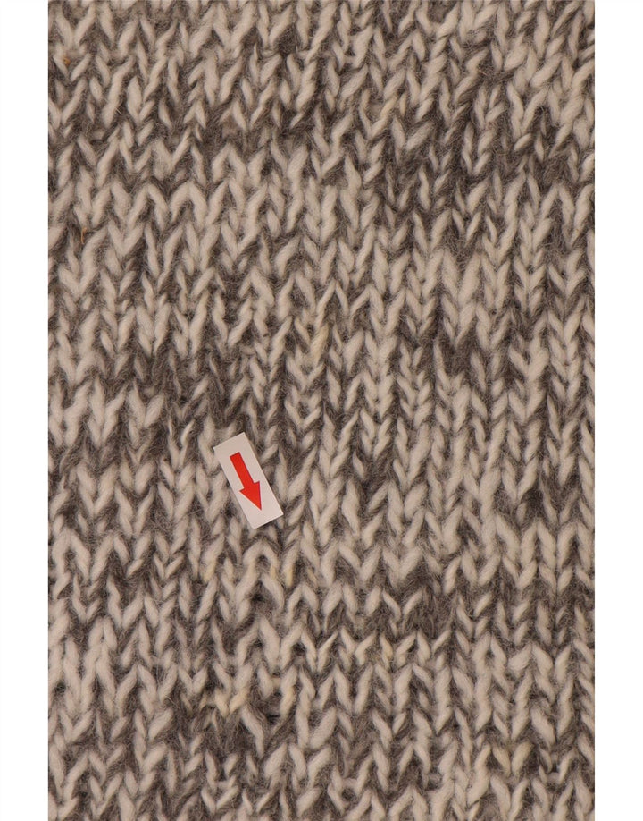Vintage Herren V-Ausschnitt Pullover Pullover Mittelgrau Fair Isle