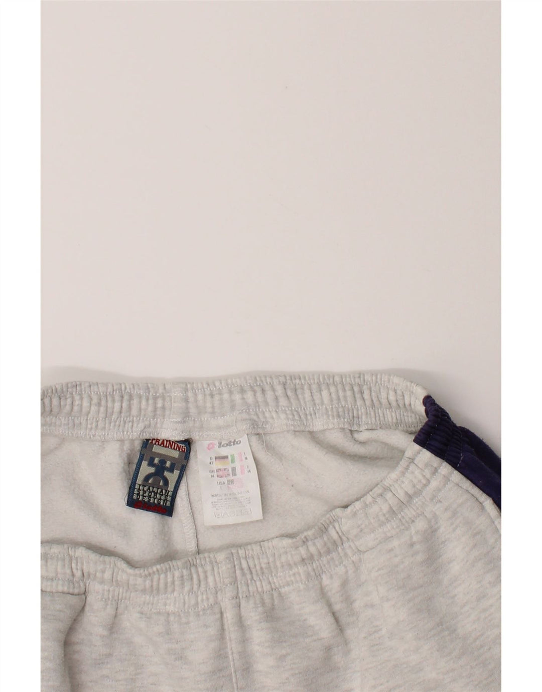LOTTO Womens Tracksuit Trousers UK 14 Large Grey Colourblock Polyester Vintage Lotto and Second-Hand Lotto from Messina Hembry 