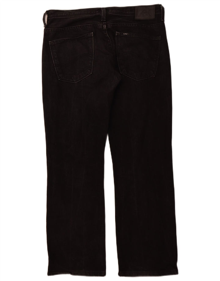 LEE Herren Knox Straight Jeans W33 L28 Schwarze Baumwolle
