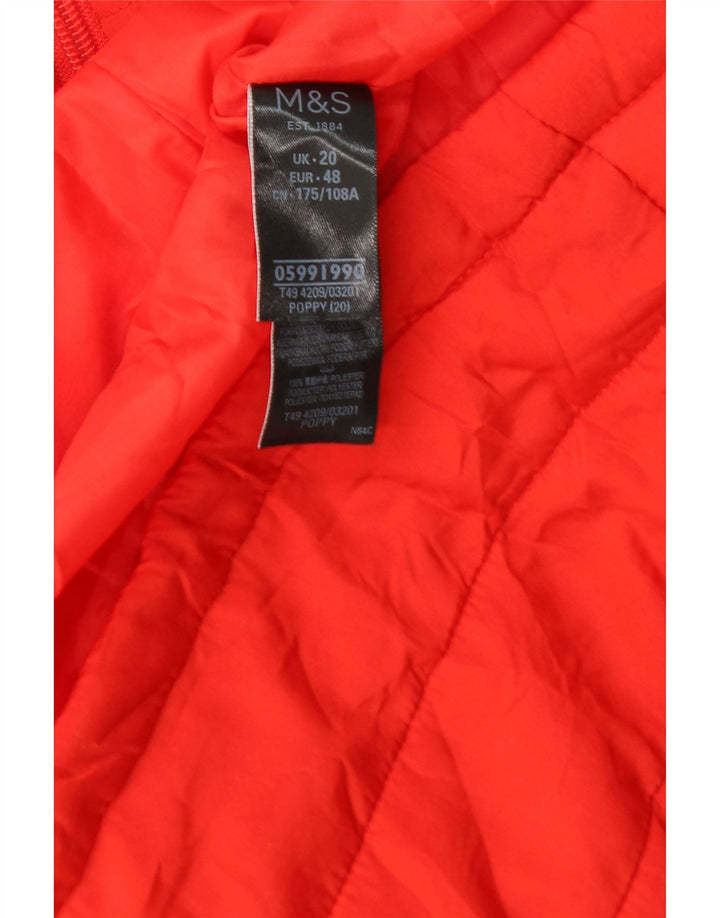 Marks & Spencer Damen Wattierte Weste UK 20 2XL Orange Polyester