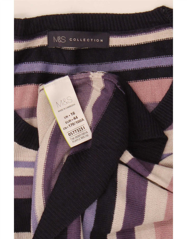 Marks & Spencer Damen-Pullover mit U-Boot-Ausschnitt, Gr. 42, Größe L, mehrfarbig