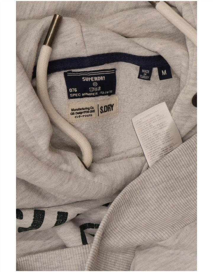 Superdry Herren Grafik-Kapuzenpullover aus mittelgrauer Baumwolle