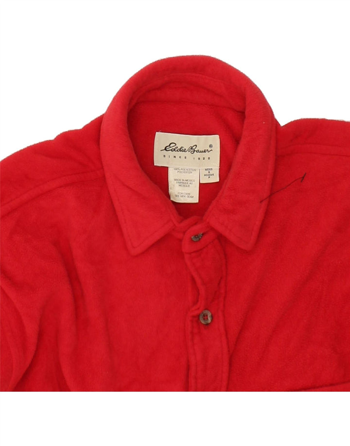 EDDIE BAUER Mens Fleece Shirt Small Red Polyester Vintage Eddie Bauer and Second-Hand Eddie Bauer from Messina Hembry 