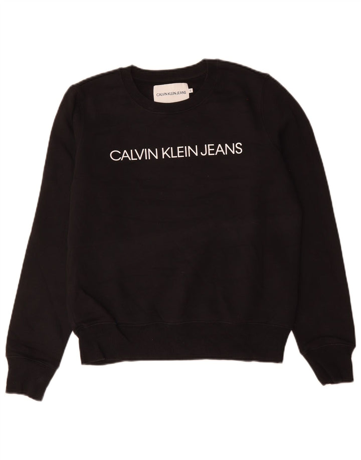 CALVIN KLEIN JEANS Damen-Sweatshirt in Übergröße, Gr. 10, Größe S, Schwarz