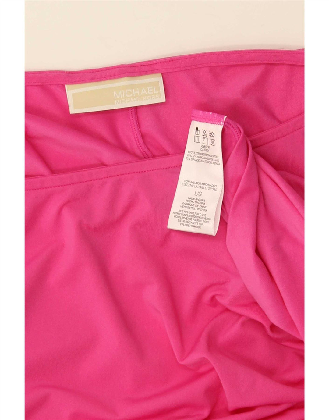 Michael Kors Damen Übergroßes Tunika-Oberteil UK 16 Large Rosa Nylon