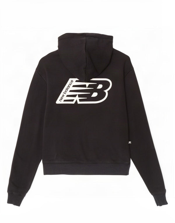 New Balance Mens Graphic Hoodie Jumper Large Black Cotton