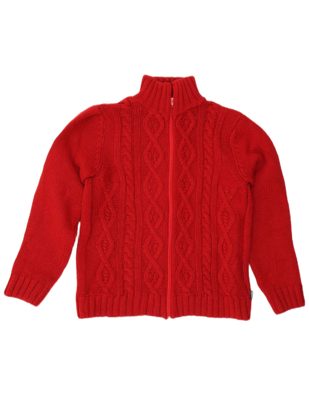 Onyx Damen-Cardigan-Pullover UK 14 Großes rotes Acryl